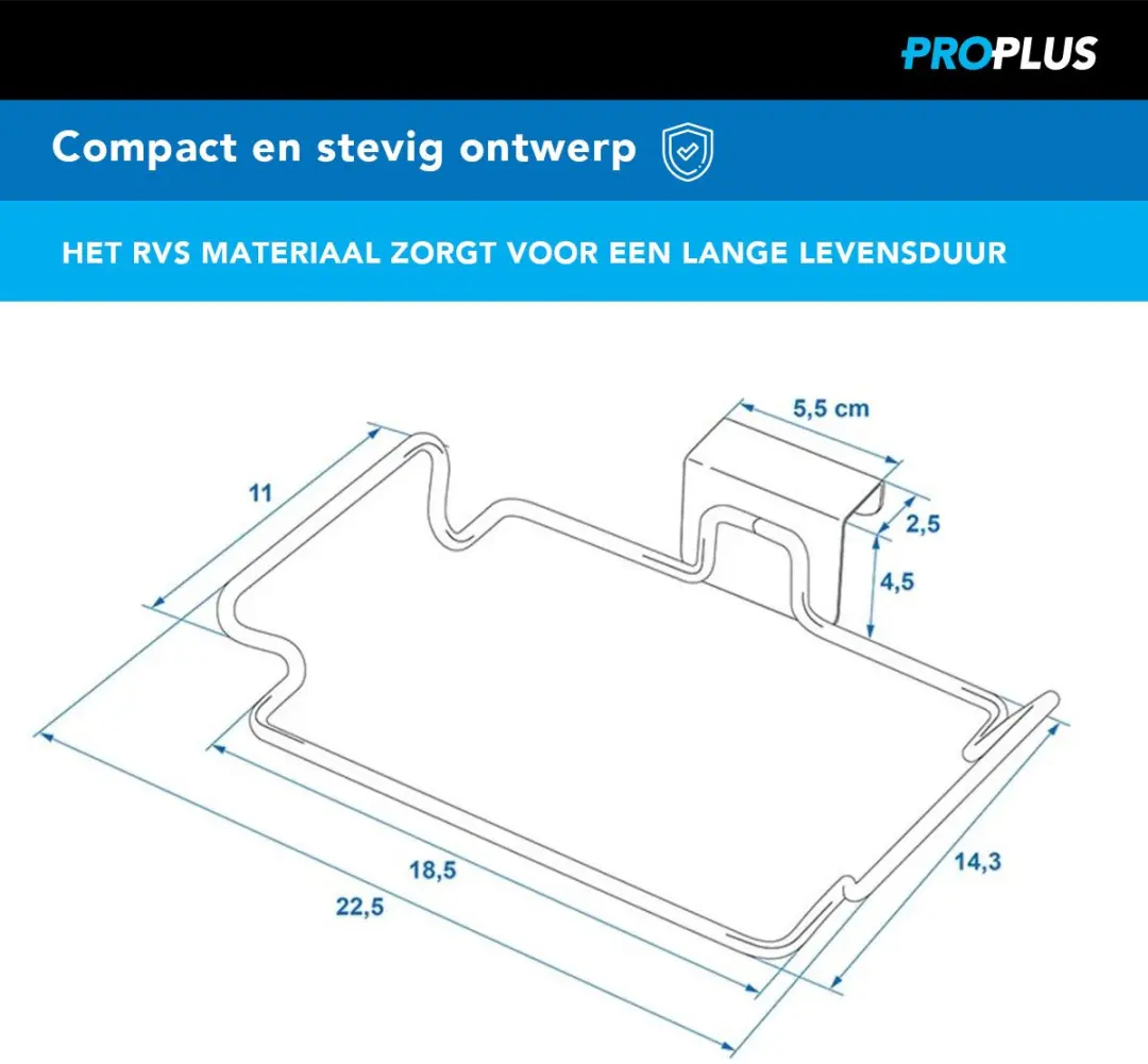 ProPlus Vuilniszakhouder Deurbevestiging - 5L - Zilver - afbeelding 2 van 4