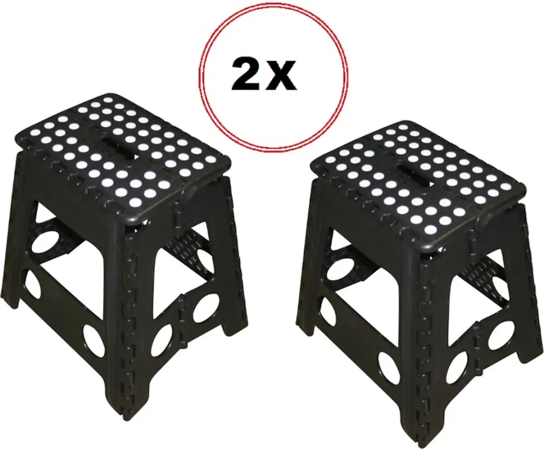 Benson Opvouwbare Kruk Zwart/Wit