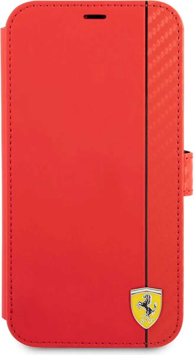 Ferrari iPhone 13 Pro Hoesje - Rood Kunstleer - 3 Pasjes - afbeelding 6 van 6