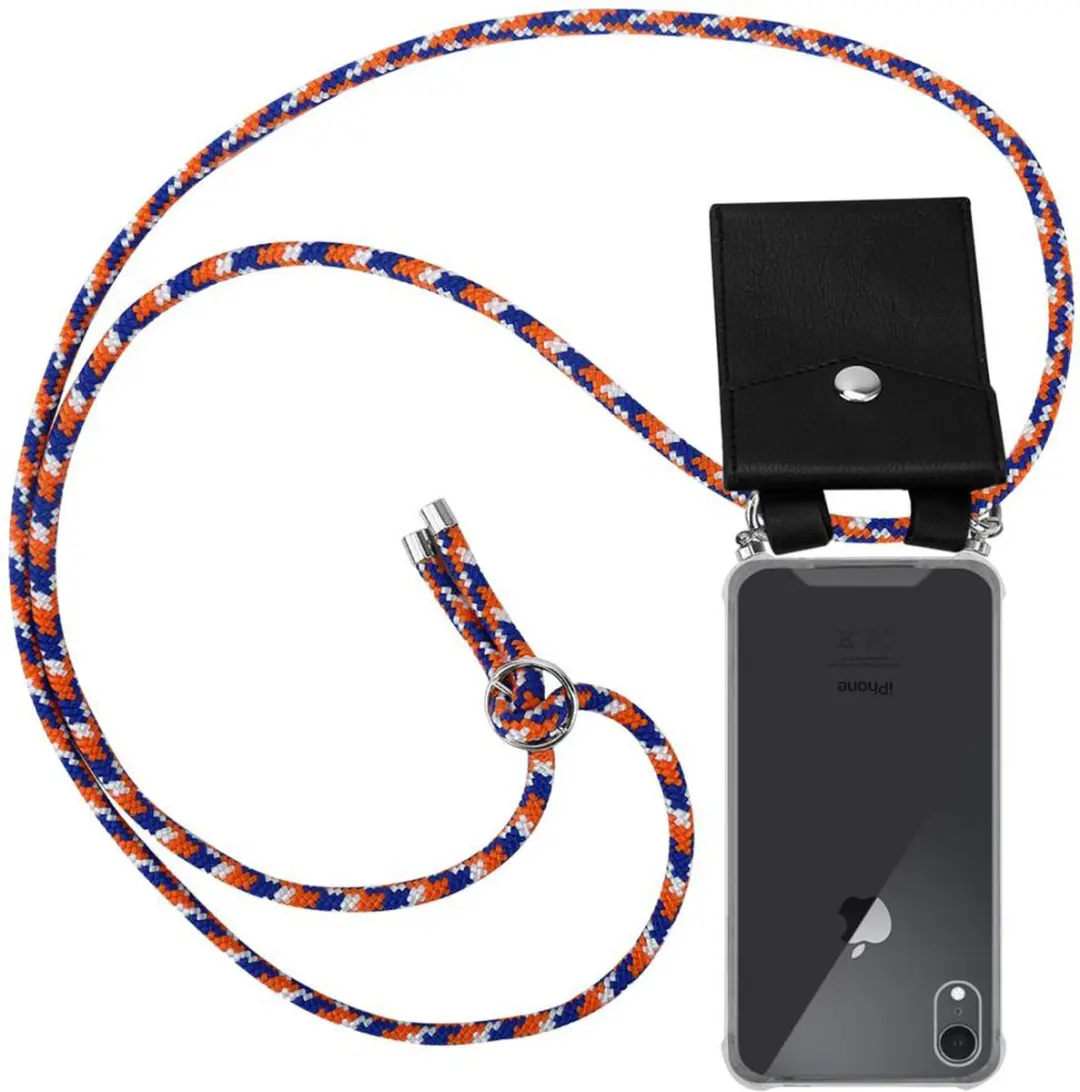 Cadorabo Hoesje geschikt voor Apple iPhone XR in ORANJE BLAUW WIT