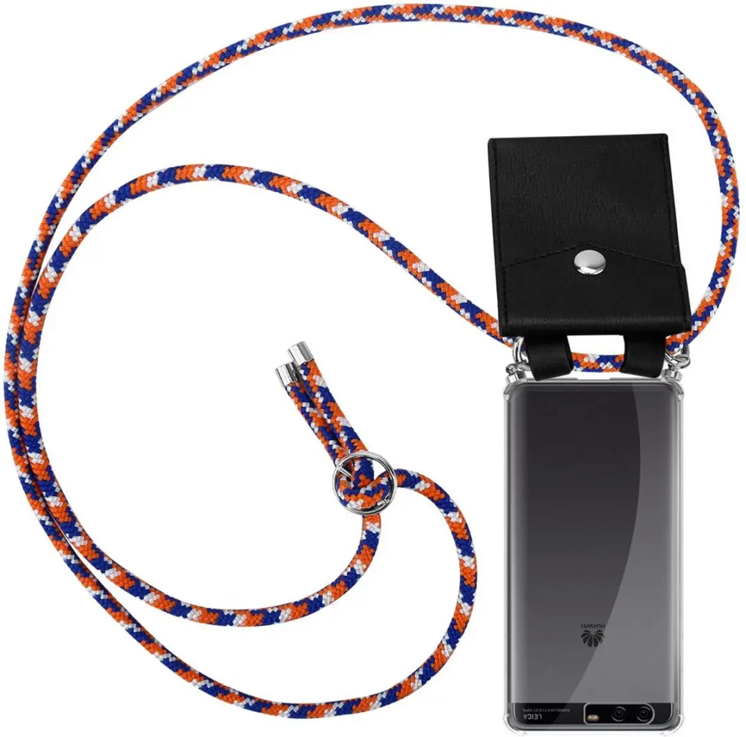 Cadorabo Hoesje geschikt voor Huawei P10 PLUS in ORANJE BLAUW WIT