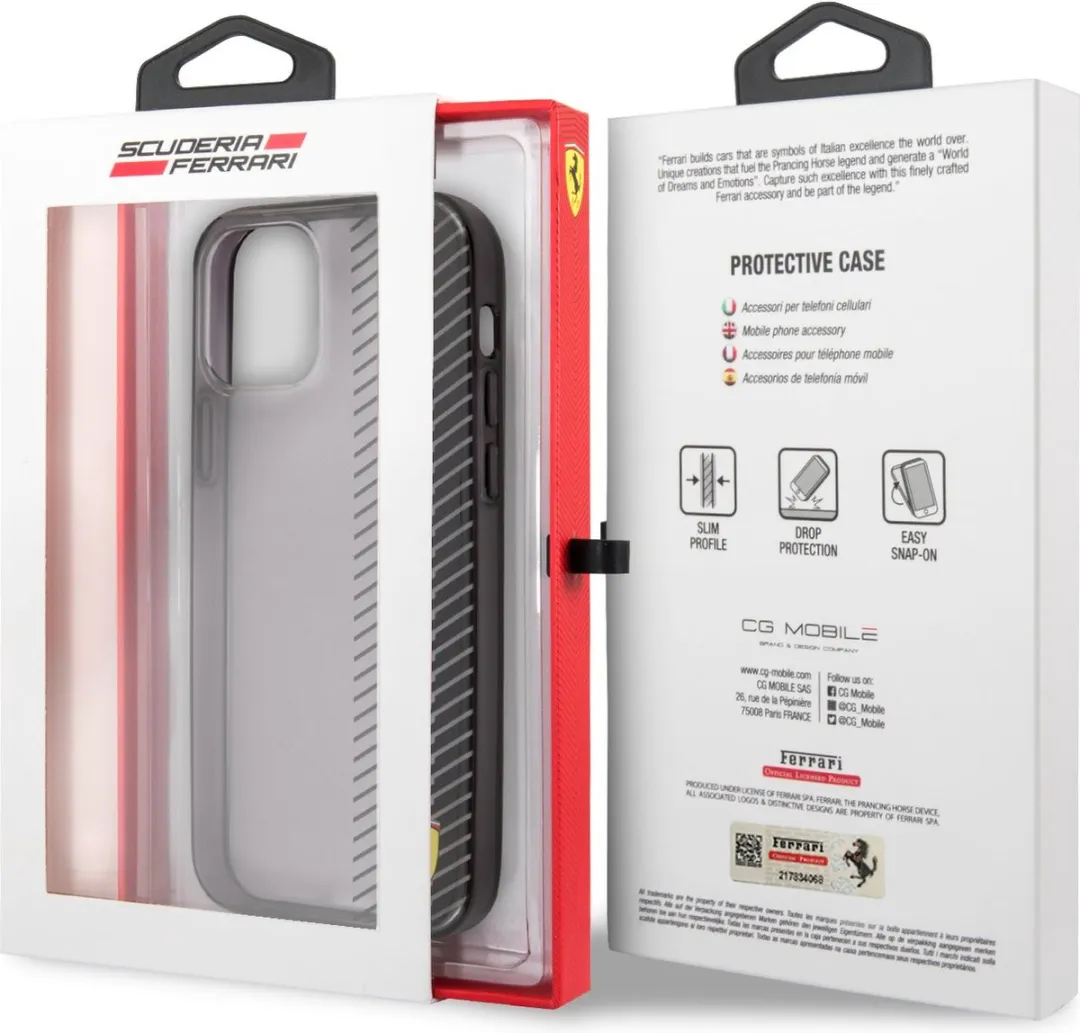 Ferrari On-Track Gradient Back Case - iPhone 12 Pro Max - Zwart