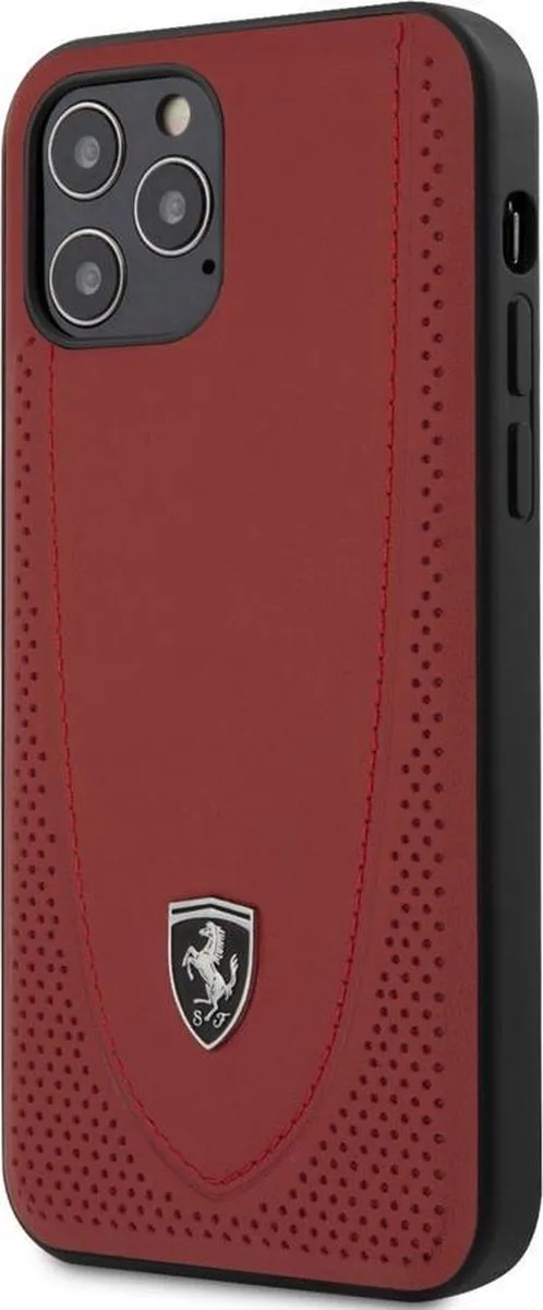 Ferrari iPhone Backcase - Effen Rood - Leer - MPN 3700740479278