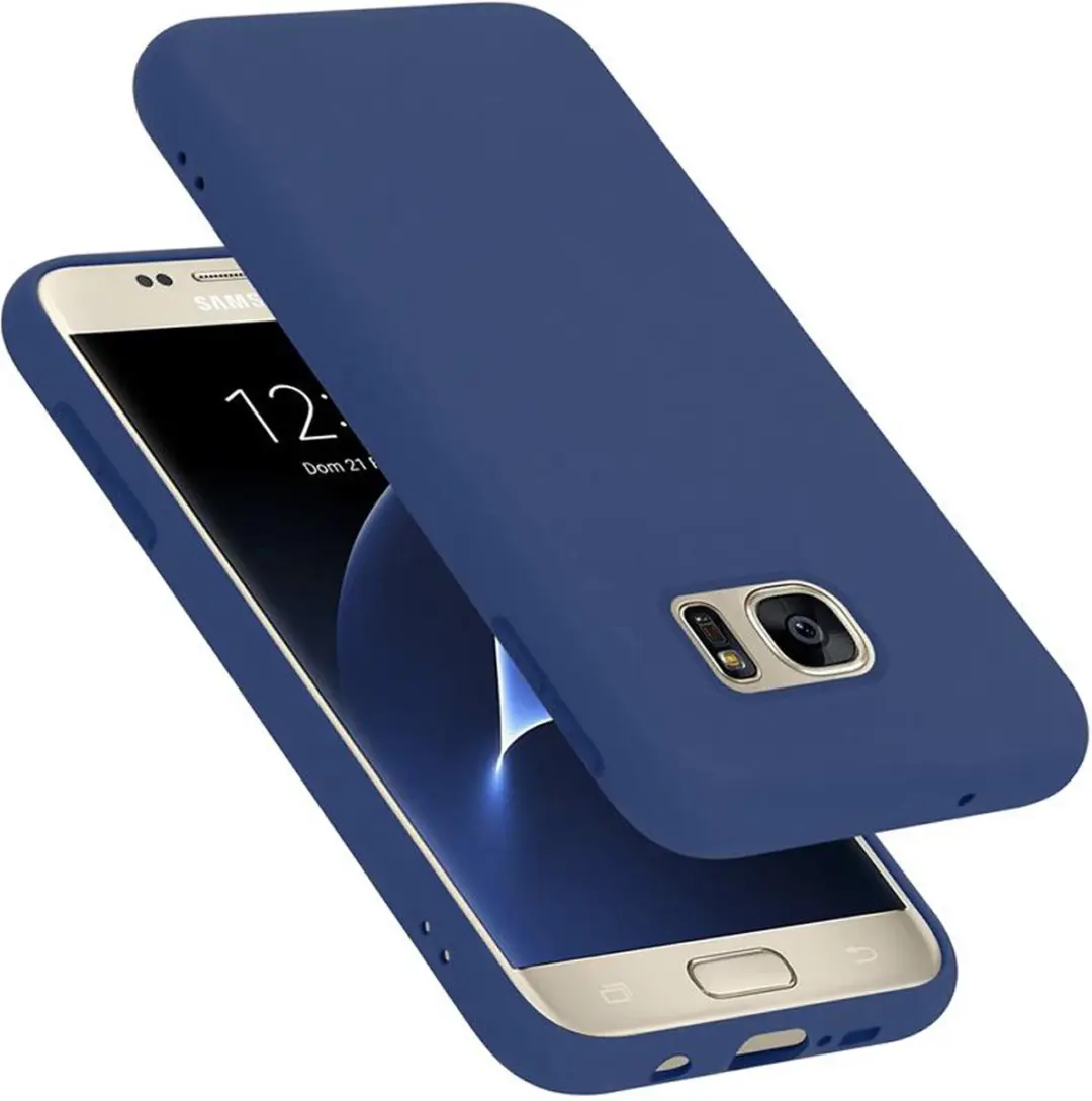 Cadorabo Hoesje geschikt voor Samsung Galaxy S7 in LIQUID BLAUW