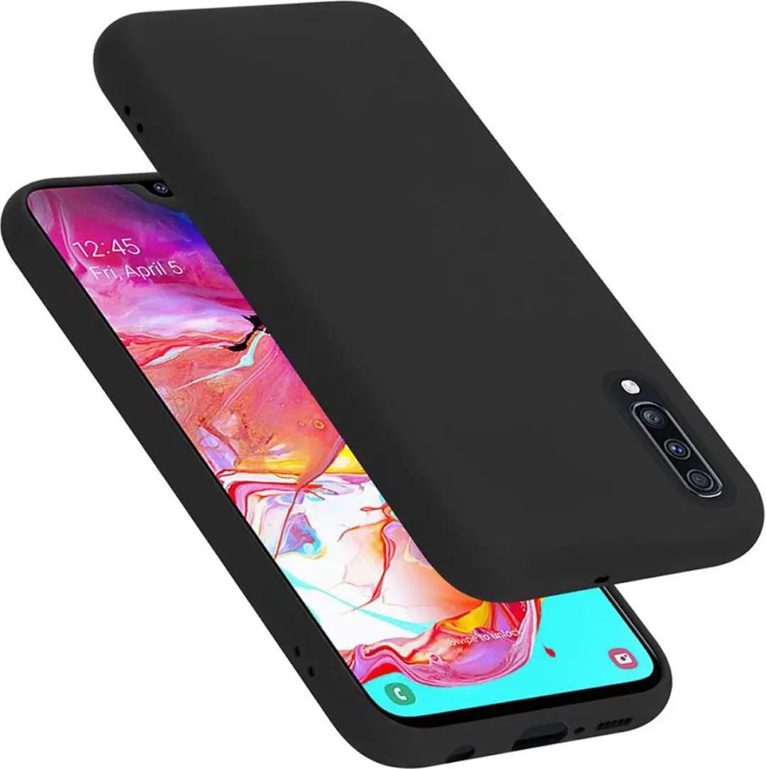Cadorabo Hoesje geschikt voor Samsung Galaxy A70 / A70s in LIQUID ZWART