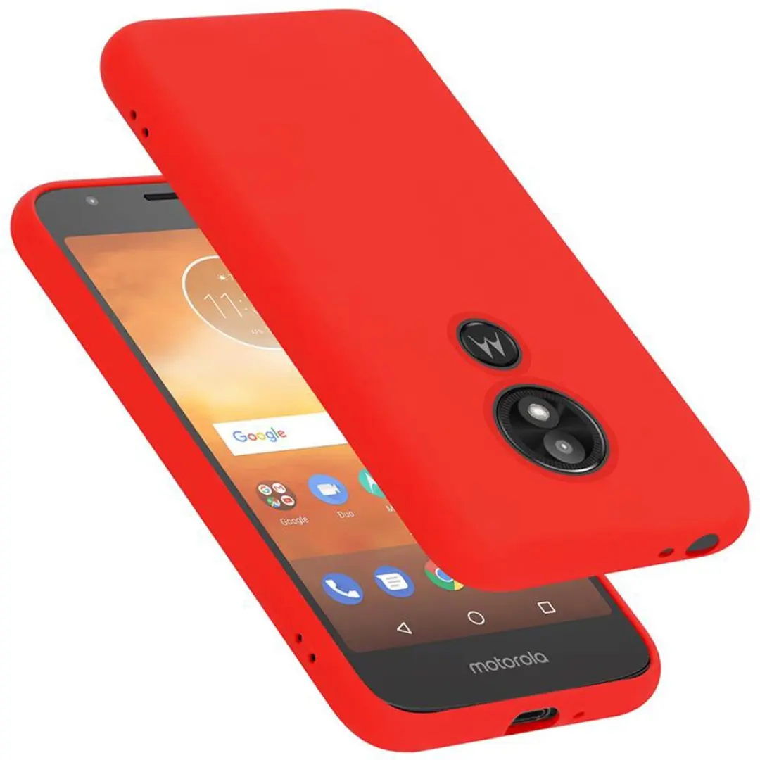 Cadorabo Hoesje geschikt voor Motorola MOTO E5 PLAY GO in LIQUID ROOD