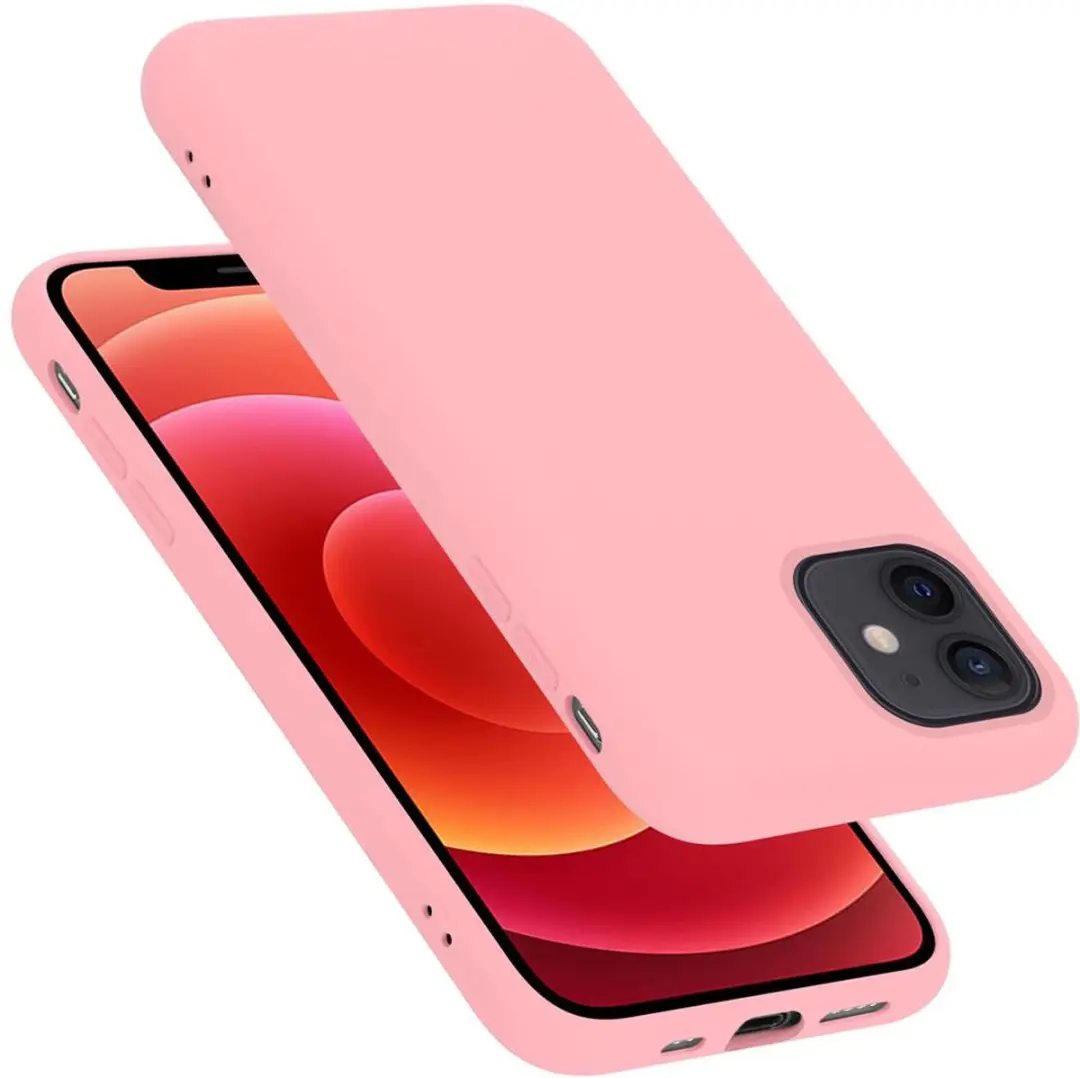 Cadorabo Hoesje geschikt voor Apple iPhone 12 MINI in LIQUID ROZE