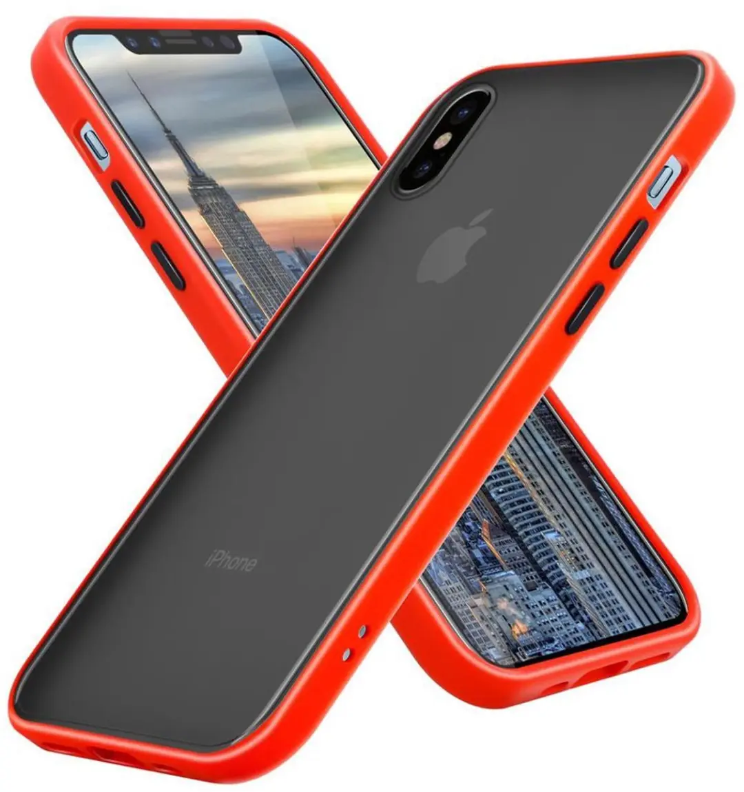 Cadorabo Hoesje geschikt voor Apple iPhone X / XS in Mat Rood