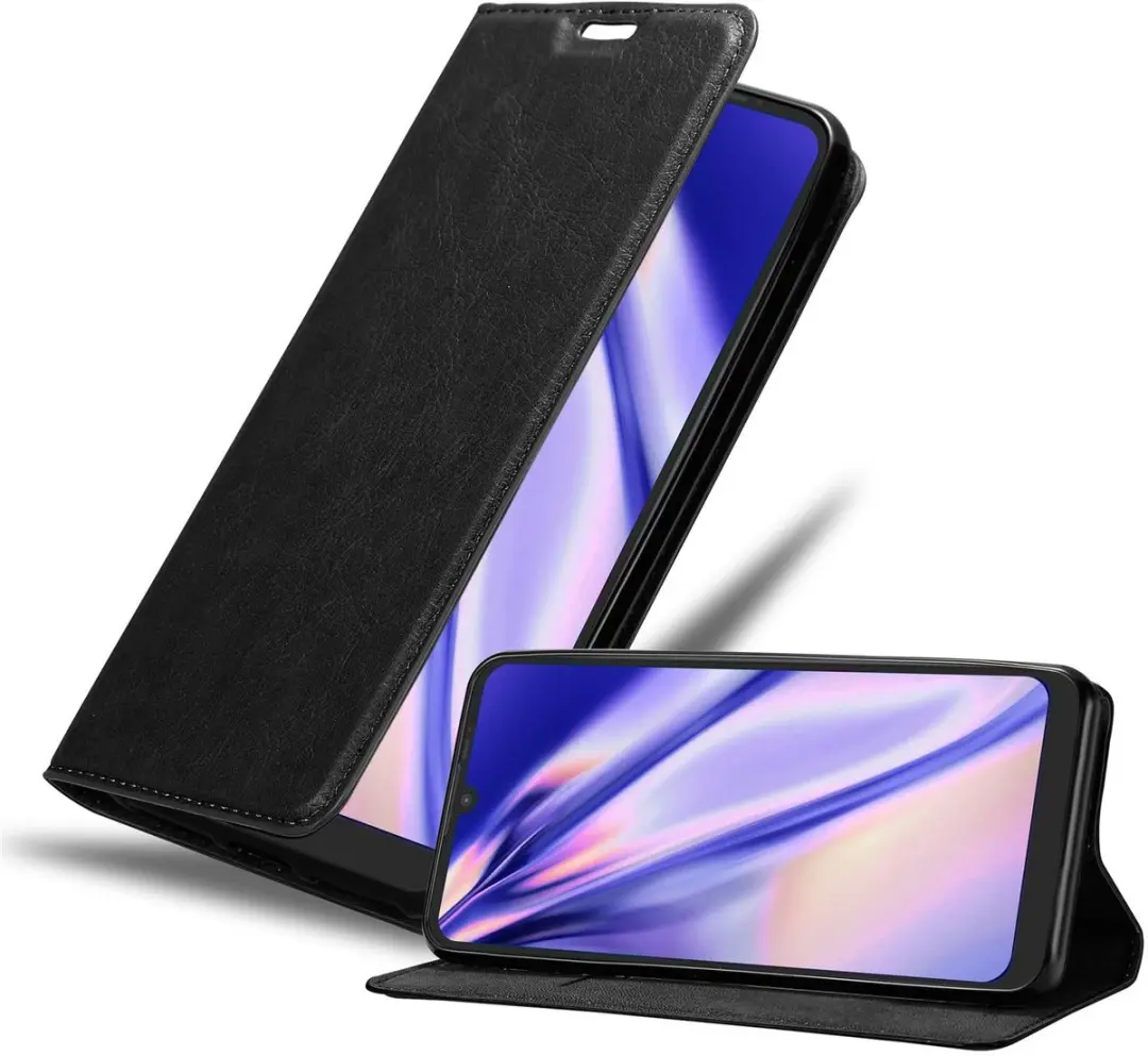 Cadorabo Hoesje geschikt voor Motorola MOTO E6s 2020 in ZWARTE NACHT