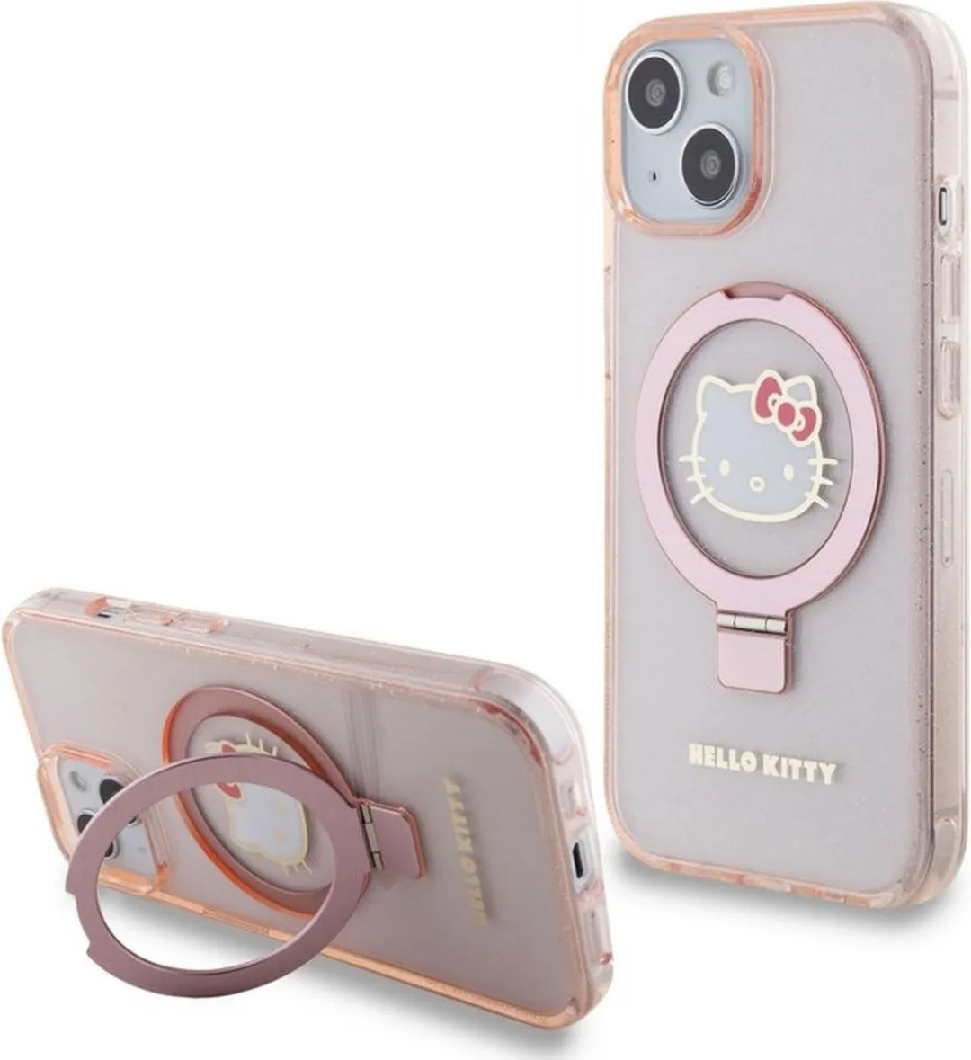 Hello Kitty Ring Stand Back Case MagSafe iPhone 15