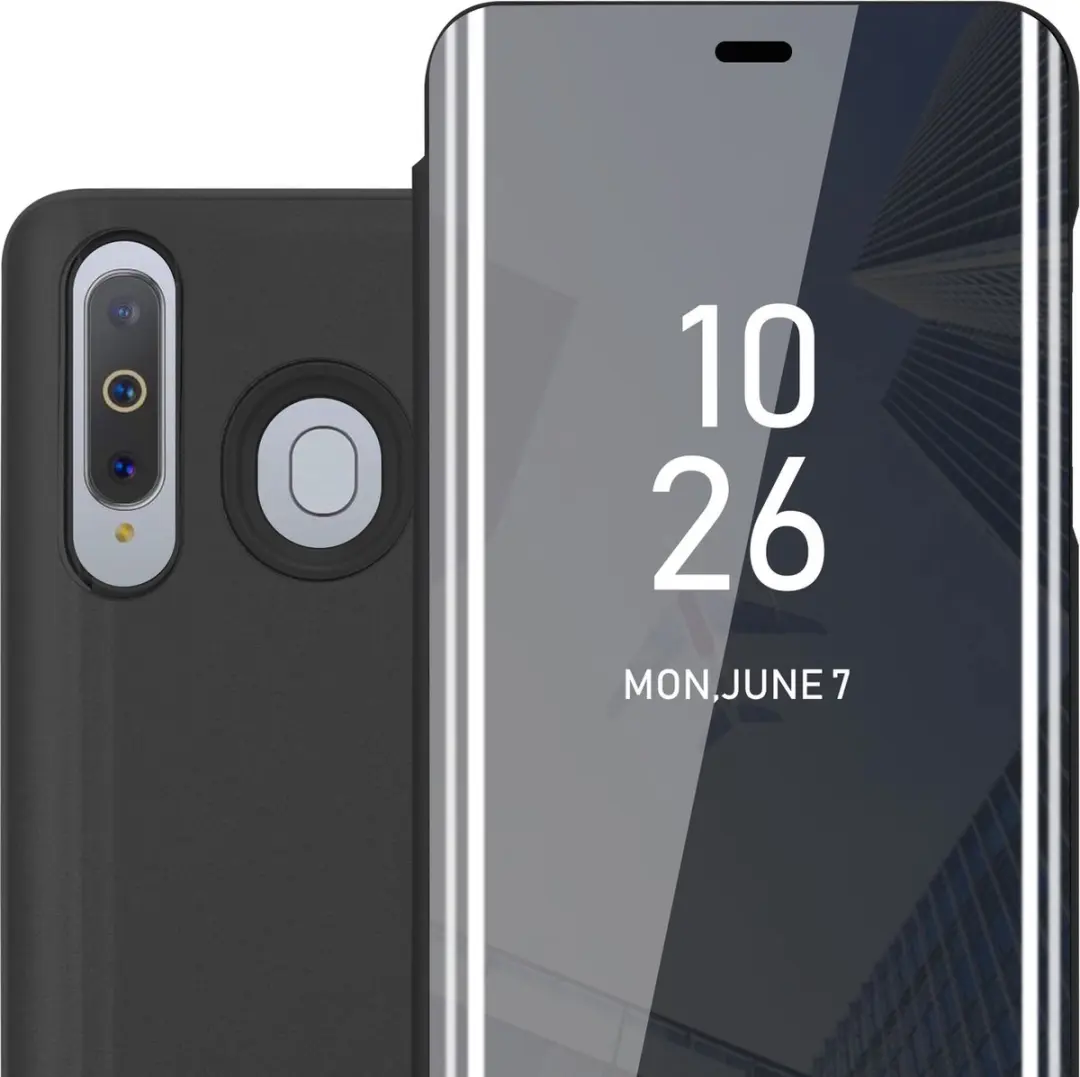 Cadorabo Hoesje geschikt voor Samsung Galaxy A8s in TOERMALIJN ZWART