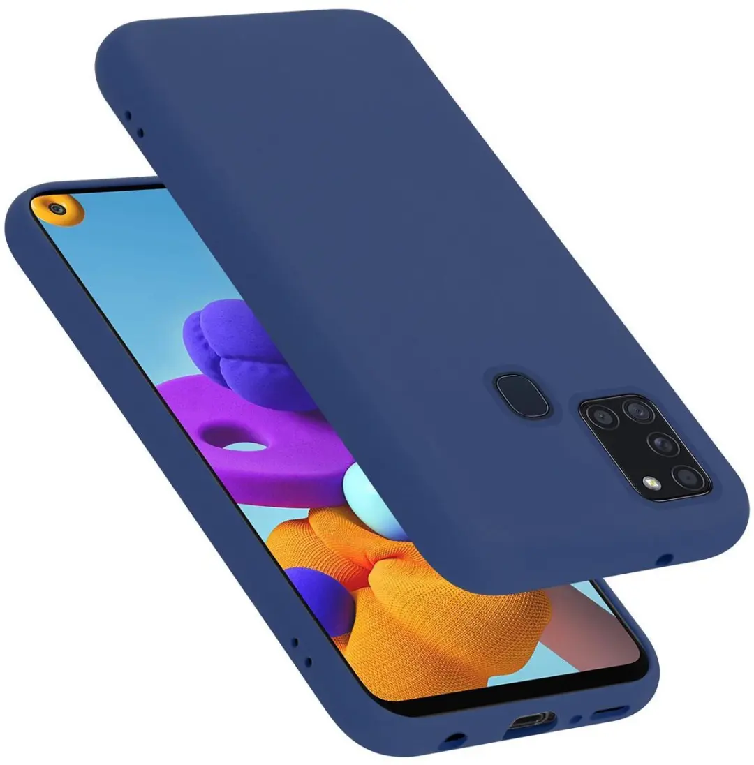 Cadorabo Hoesje geschikt voor Samsung Galaxy A21s in LIQUID BLAUW