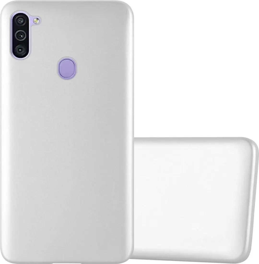 Cadorabo Hoesje geschikt voor Samsung Galaxy A11 / M11 in METALLIC ZILVER