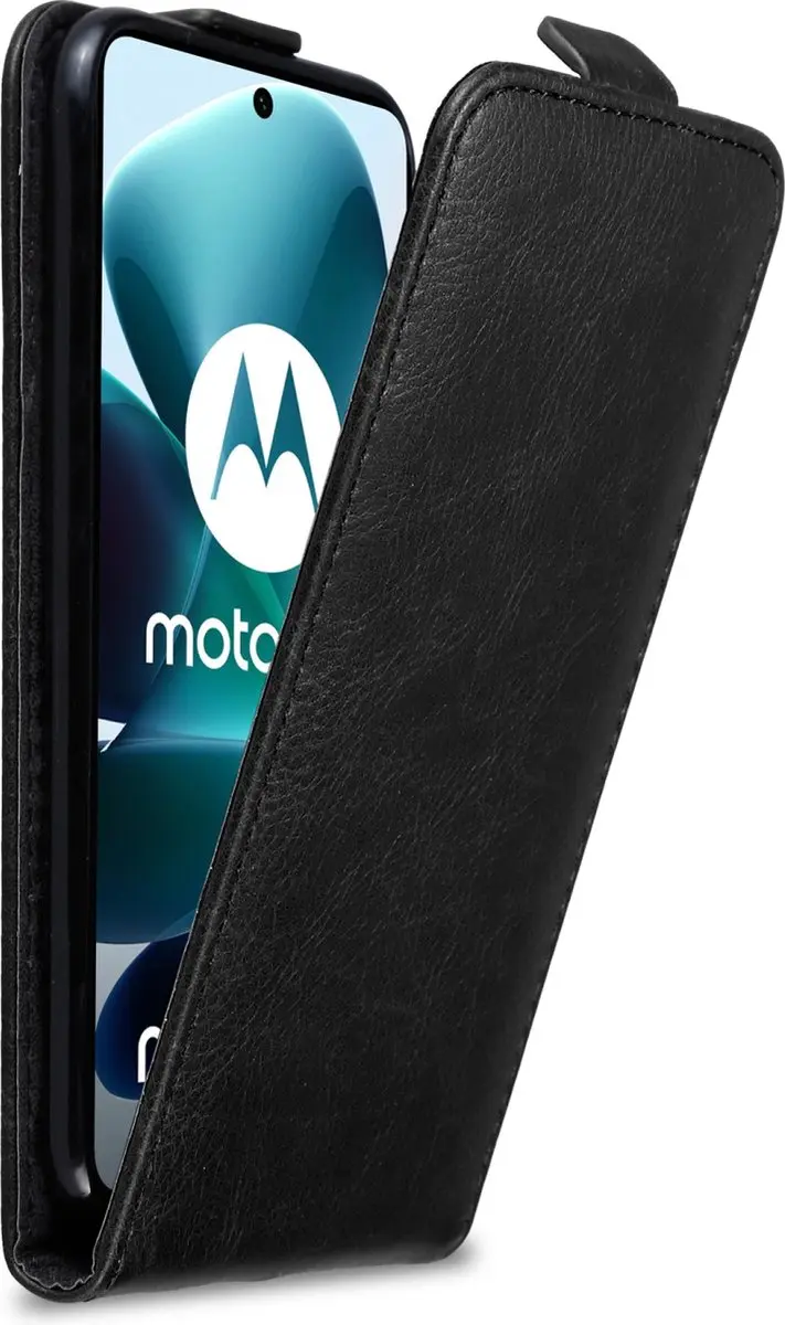 Cadorabo Hoesje geschikt voor Motorola MOTO G200 5G in ZWARTE NACHT