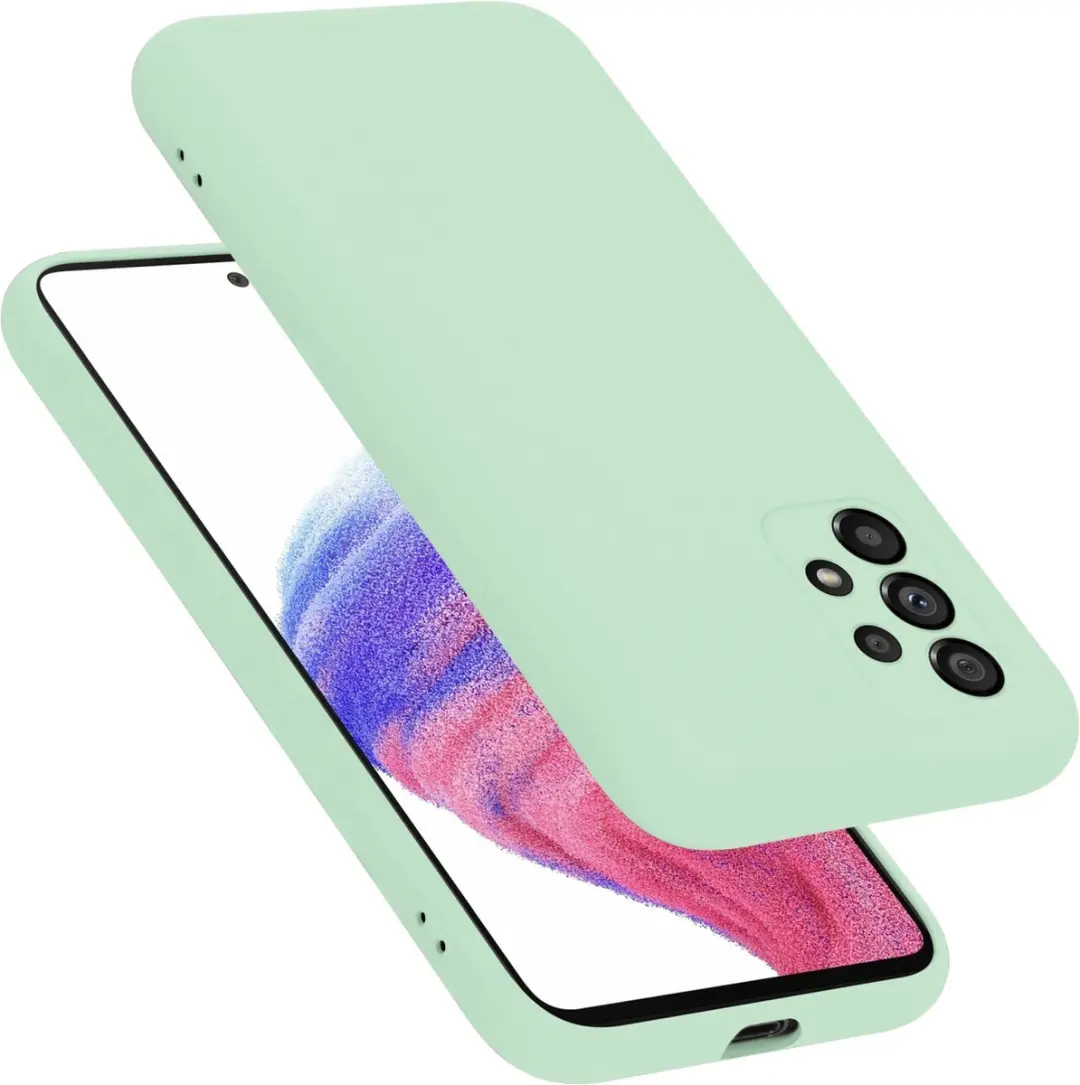 Cadorabo Hoesje geschikt voor Samsung Galaxy A53 5G in LIQUID LICHT GROEN