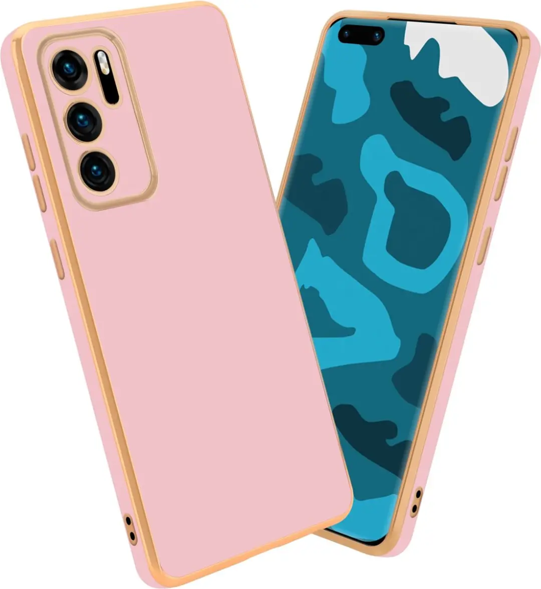 Cadorabo Hoesje geschikt voor Huawei P40 in Glossy Roze