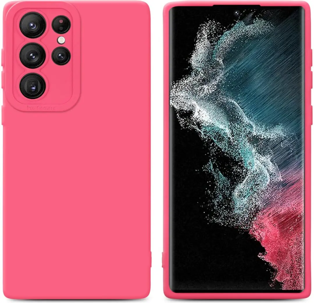 Cadorabo Hoesje geschikt voor Samsung Galaxy S22 ULTRA in FLUID ROOD