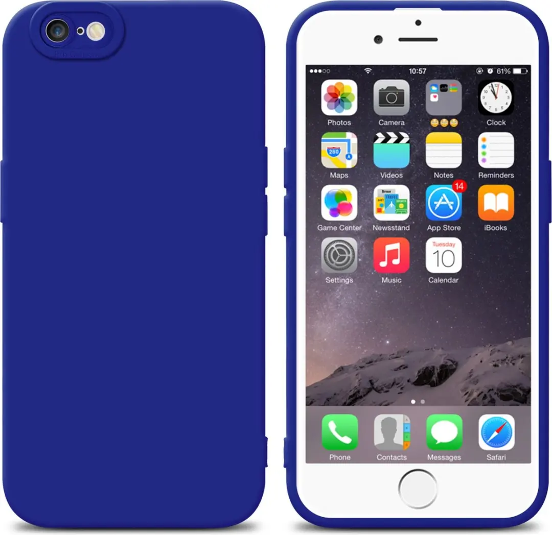 Cadorabo Hoesje geschikt voor Apple iPhone 6 PLUS / 6S PLUS in FLUID BLAUW
