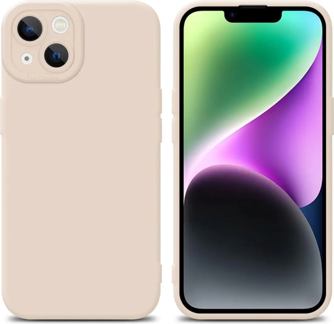 Cadorabo Hoesje geschikt voor Apple iPhone 14 in FLUID CREAM