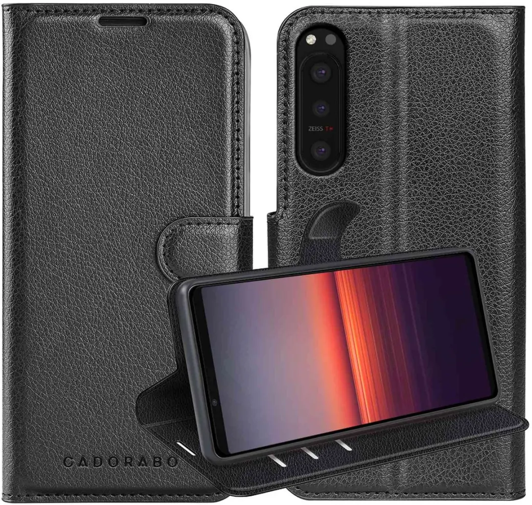 Cadorabo Hoesje geschikt voor Sony Xperia 5 II in PHANTOM ZWART
