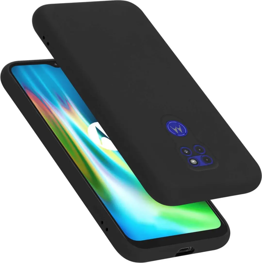 Cadorabo Hoesje geschikt voor Motorola MOTO G9 PLAY in LIQUID ZWART