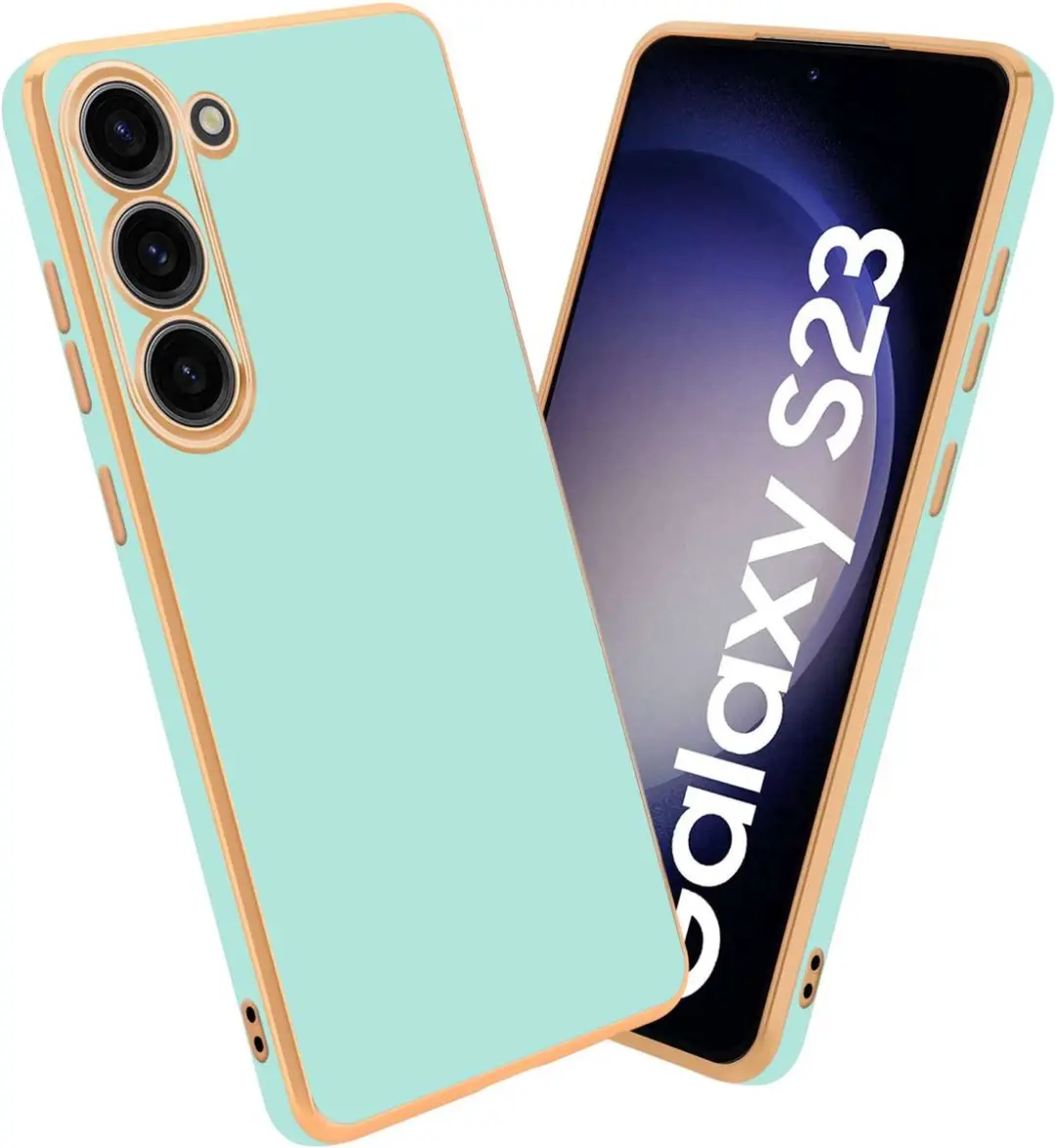 Cadorabo Hoesje geschikt voor Samsung Galaxy S23 in Glossy Mintgroen