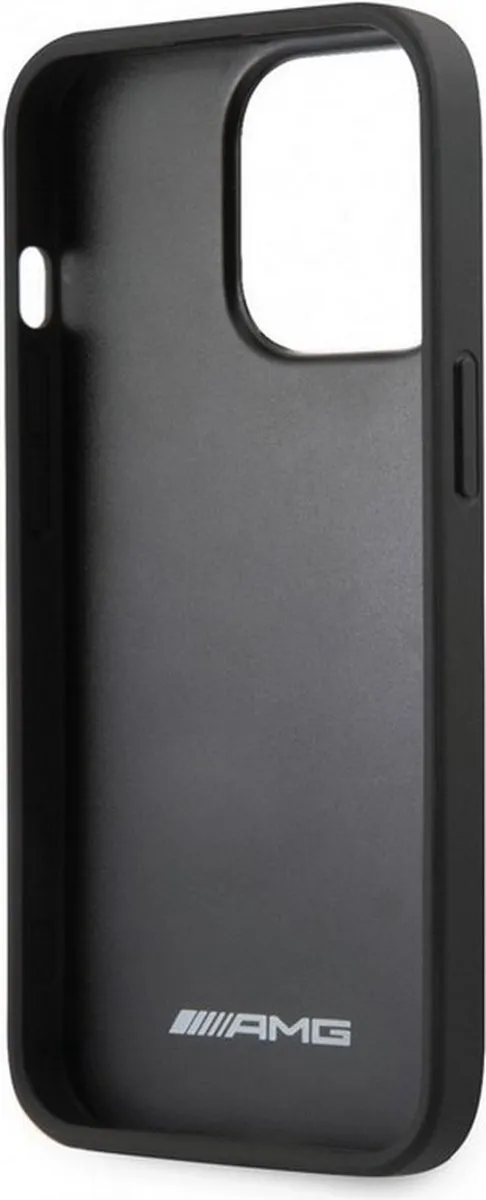 Mercedes-Benz AMG Leather Back Case - iPhone 14 Pro - Zwart