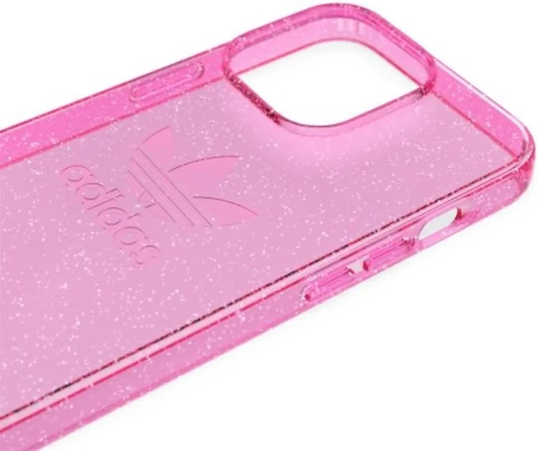 Adidas OR Clear Glitter Back Case - iPhone 13 Pro Roze