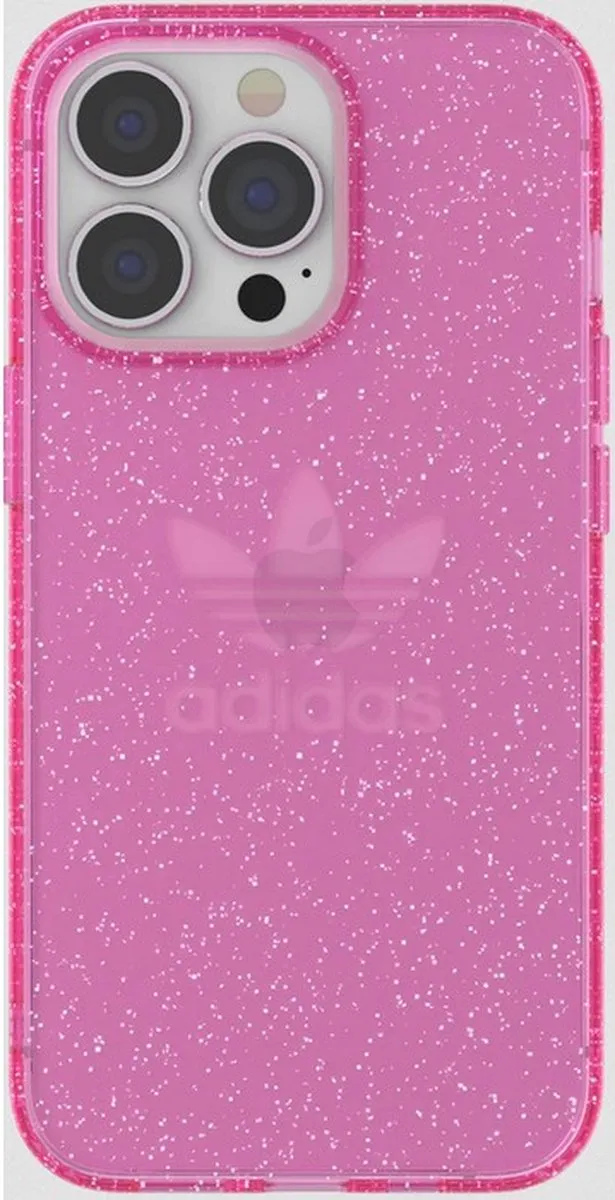 Adidas OR Clear Glitter Back Case - iPhone 13 Pro Roze
