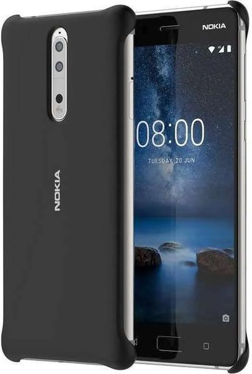 Nokia Soft Back Case N800949401 - Nokia 8 - Zwart