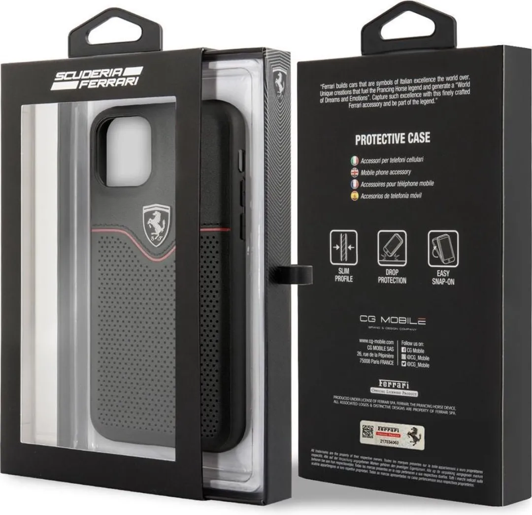 Ferrari iPhone 11 Pro Hoesje - Effen Zwart