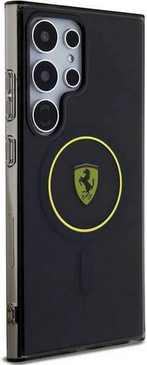 Ferrari IML Back Case FES24UIMLBK - Samsung Galaxy S24 Ultra - MagSafe - Zwart