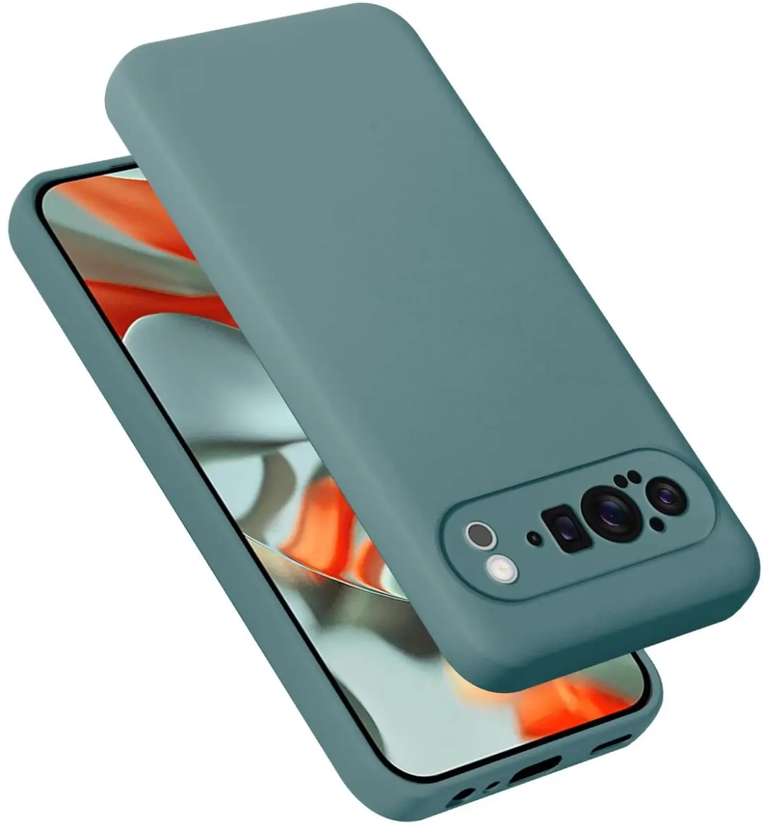 Cadorabo Hoesje geschikt voor Google Pixel 9 PRO XL in LIQUID GROEN