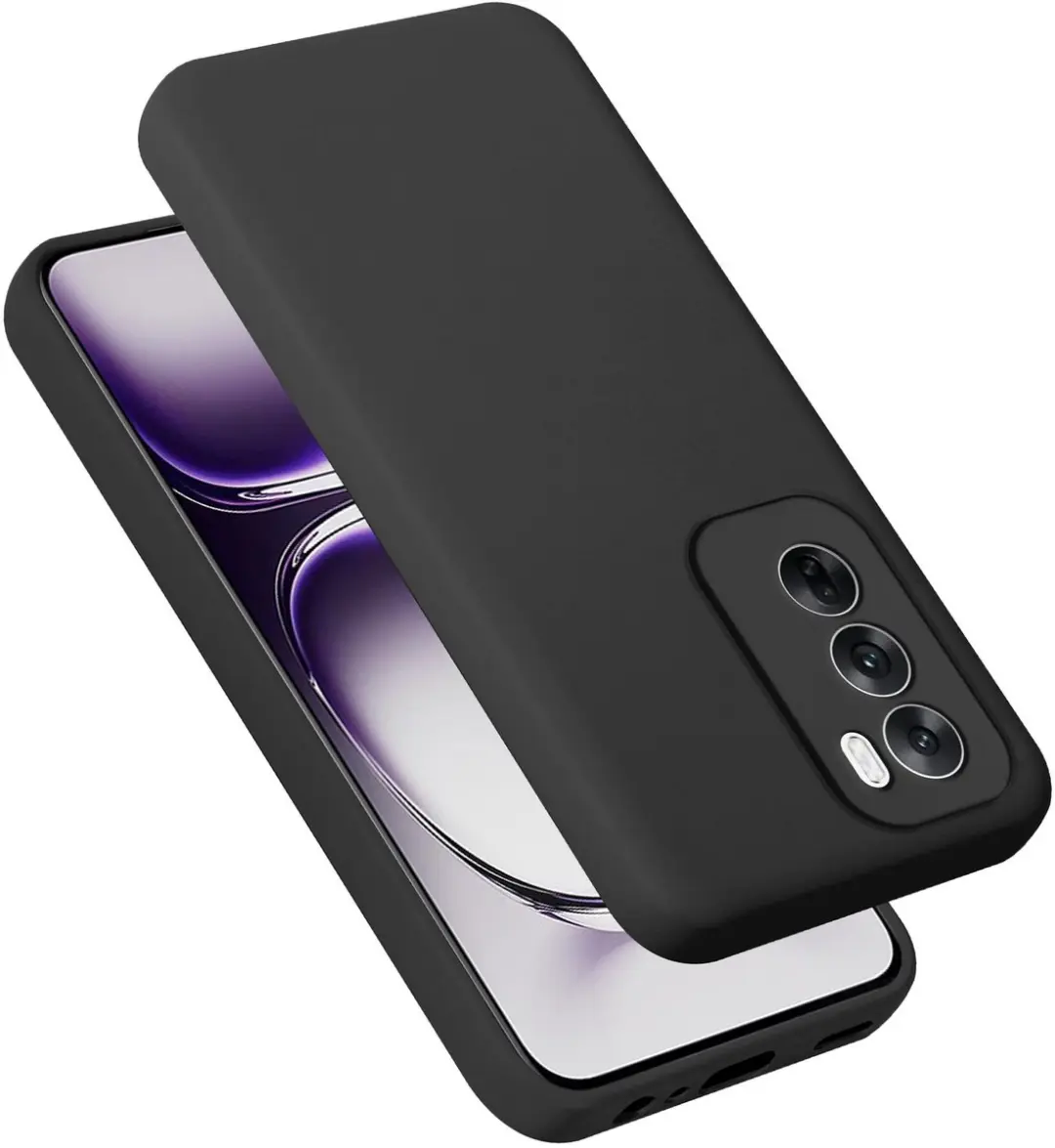 Cadorabo Hoesje geschikt voor Oppo Reno 12 in LIQUID ZWART