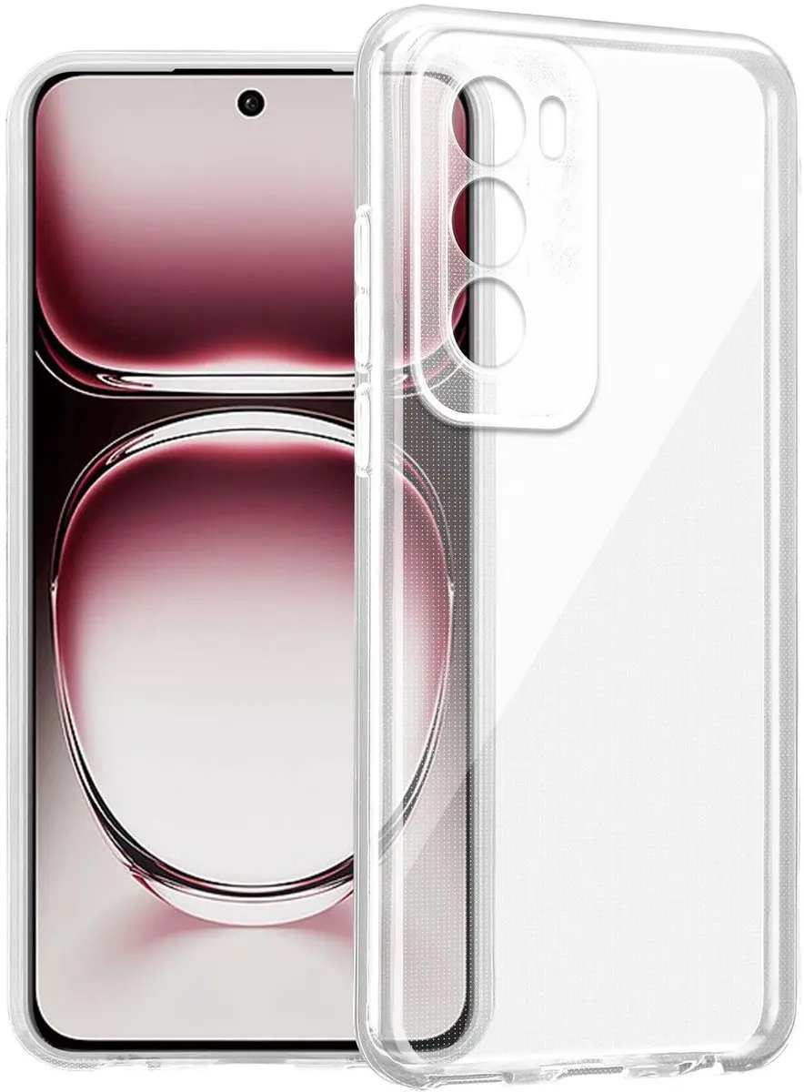 Cadorabo Hoesje geschikt voor OPPO Reno 12 Pro in VOLLEDIG TRANSPARANT Niet-verg