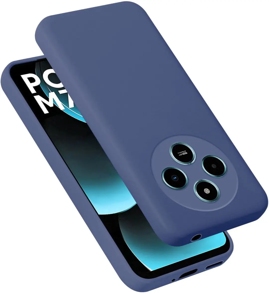 Cadorabo Hoesje geschikt voor Xiaomi Poco M7 5G Case in Liquid Blauw Beschermhoe