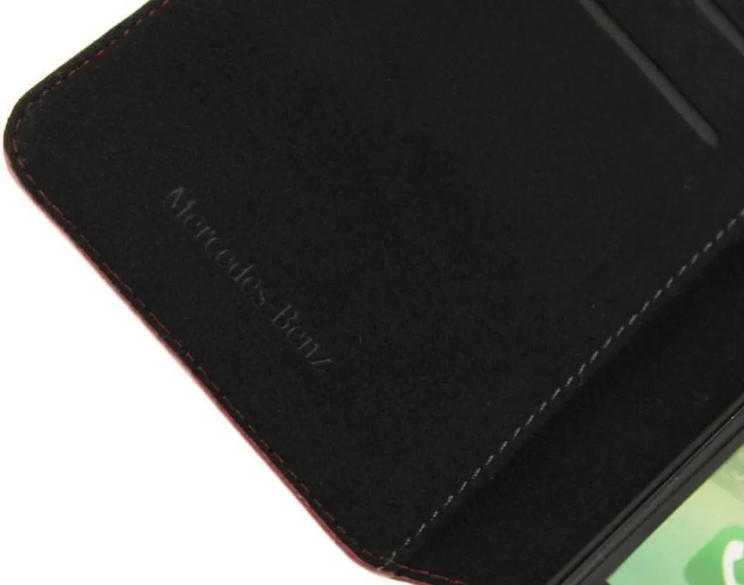 Mercedes-Benz Organic Leather Book Case iPhone 7/8 Plus - Rood