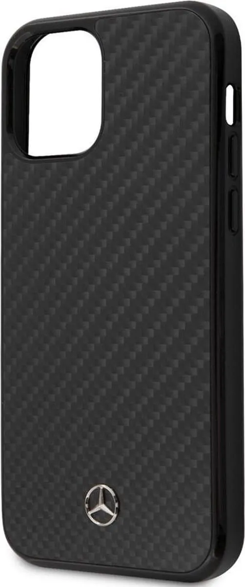 Mercedes-Benz iPhone 12 Mini Hoesje - Effen Zwart Carbon