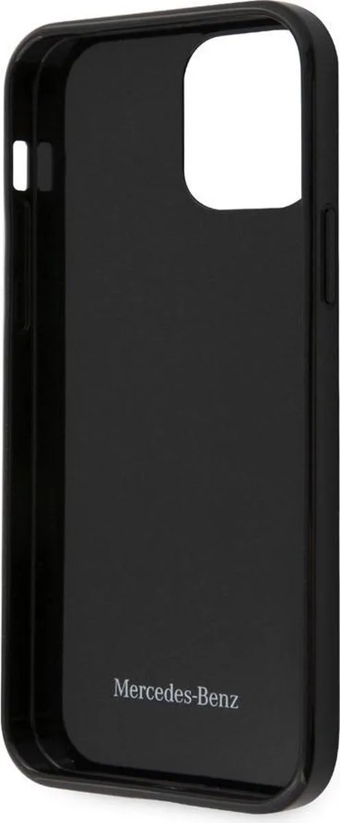 Mercedes-Benz iPhone 12 Mini Hoesje - Effen Zwart Carbon - afbeelding 6 van 6