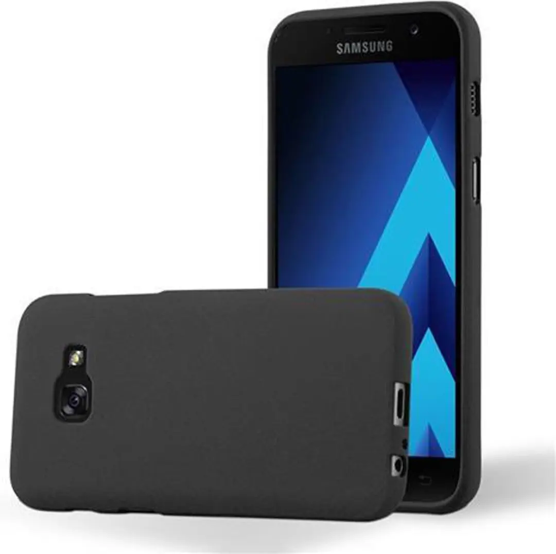 Cadorabo Hoesje geschikt voor Samsung Galaxy A3 2017 in FROST ZWART