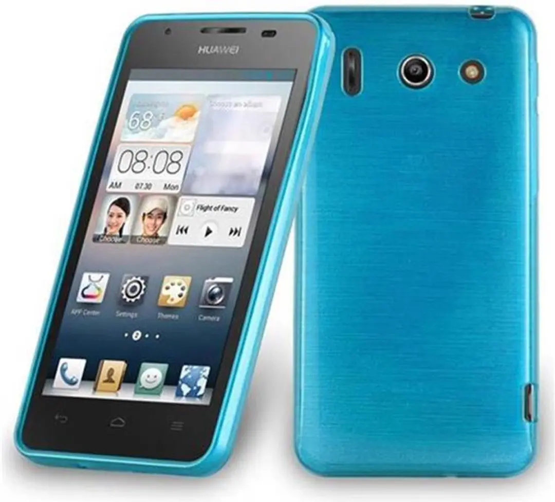 Cadorabo Hoesje geschikt voor Huawei ASCEND G510 / G520 / G525 in TURKOOIS - Beschermhoes van flexibel TPU silicone Case Cover in Brushed design