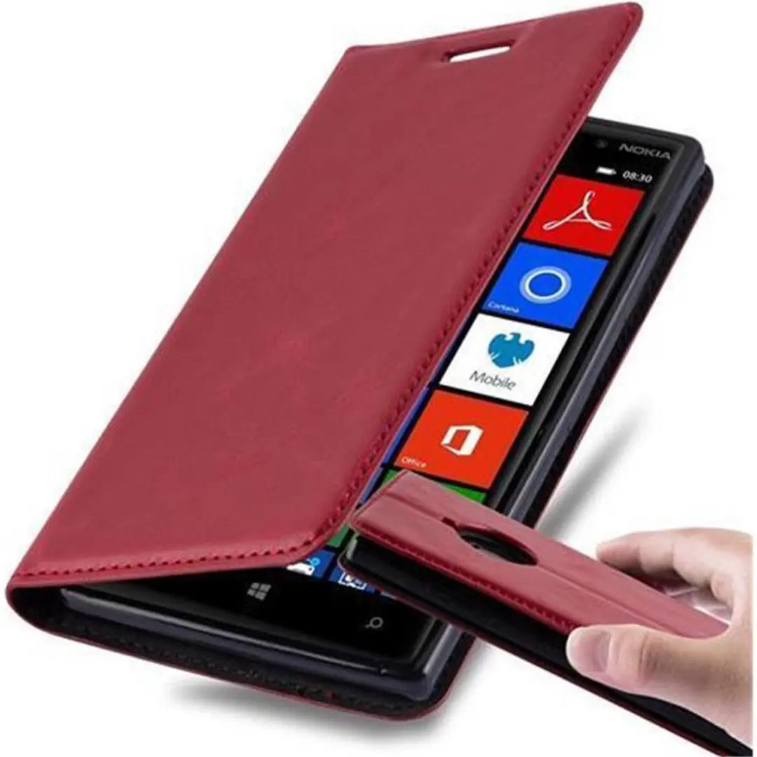 Cadorabo Hoesje geschikt voor Nokia Lumia 830 in APPEL ROOD