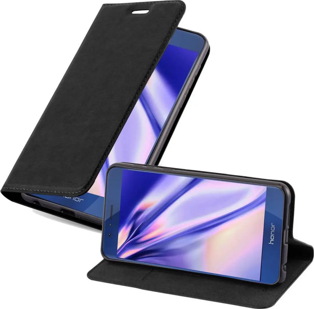 Cadorabo Hoesje geschikt voor Honor 8 / 8 PREMIUM in ZWARTE NACHT