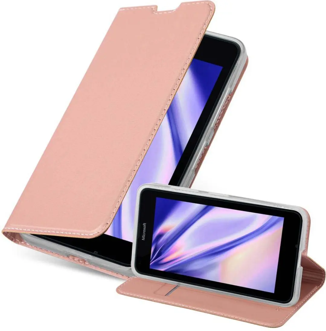 Cadorabo Hoesje geschikt voor Nokia Lumia 640 in CLASSY ROSE GOUD