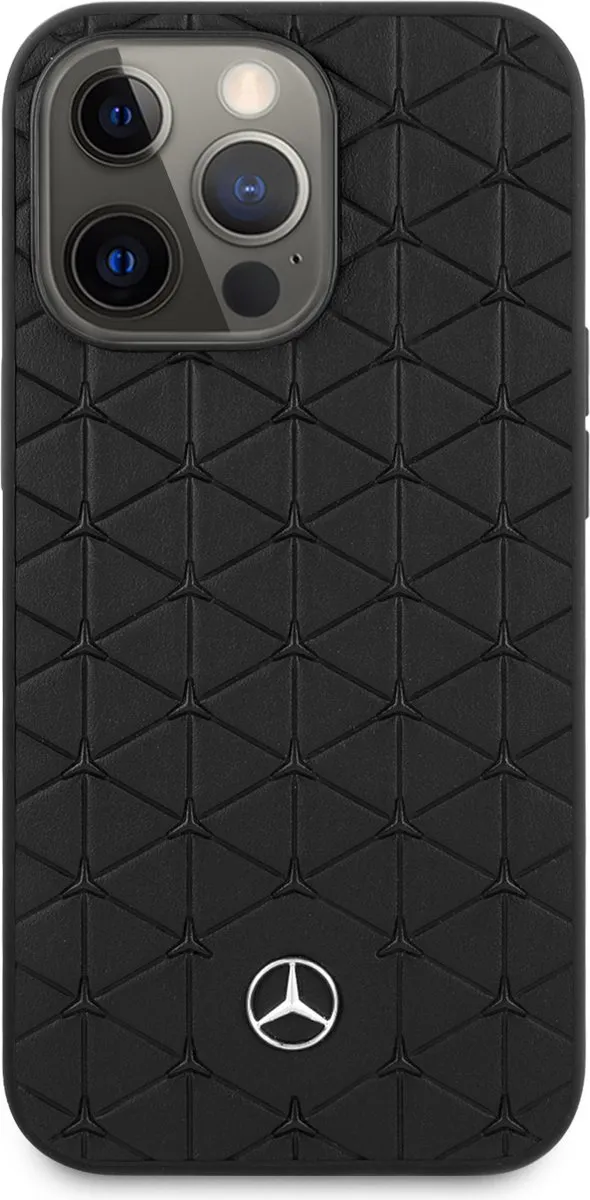 Mercedes-Benz iPhone 13 Pro Max Hardcover - Zwart - Mini Stars & Lines