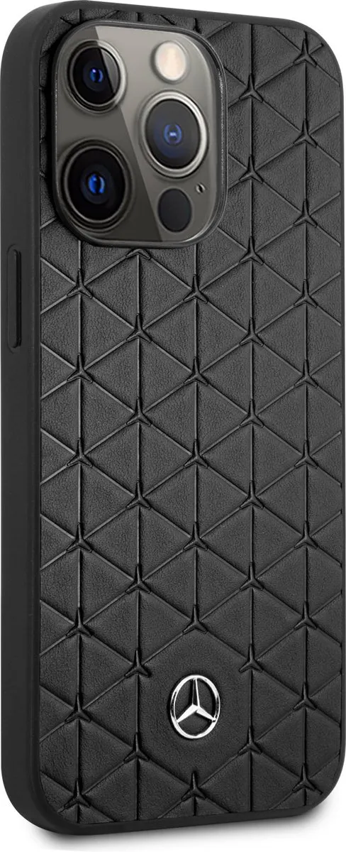 Mercedes-Benz iPhone 13 Pro Max Hardcover - Zwart - Mini Stars & Lines