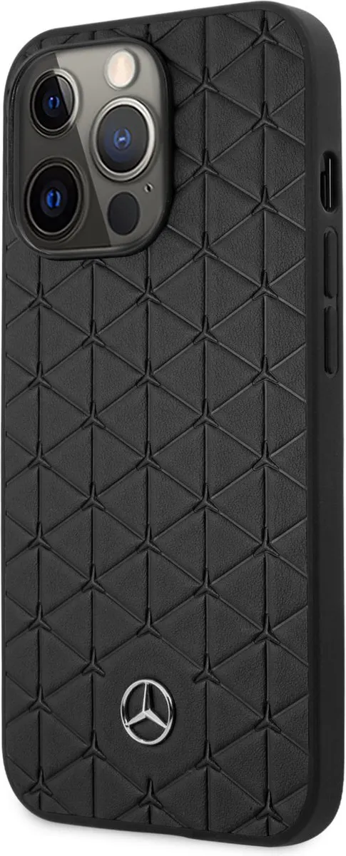 Mercedes-Benz iPhone 13 Pro Max Hardcover - Zwart - Mini Stars & Lines