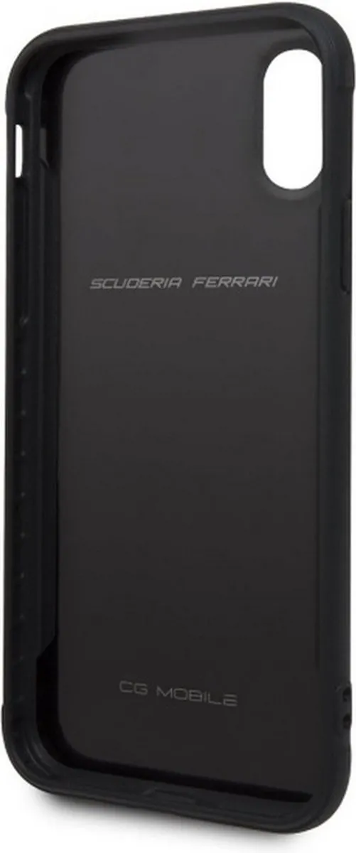 Ferrari Racking Aluminium Back Case FEHCAHXRE - iPhone X/XS Rood