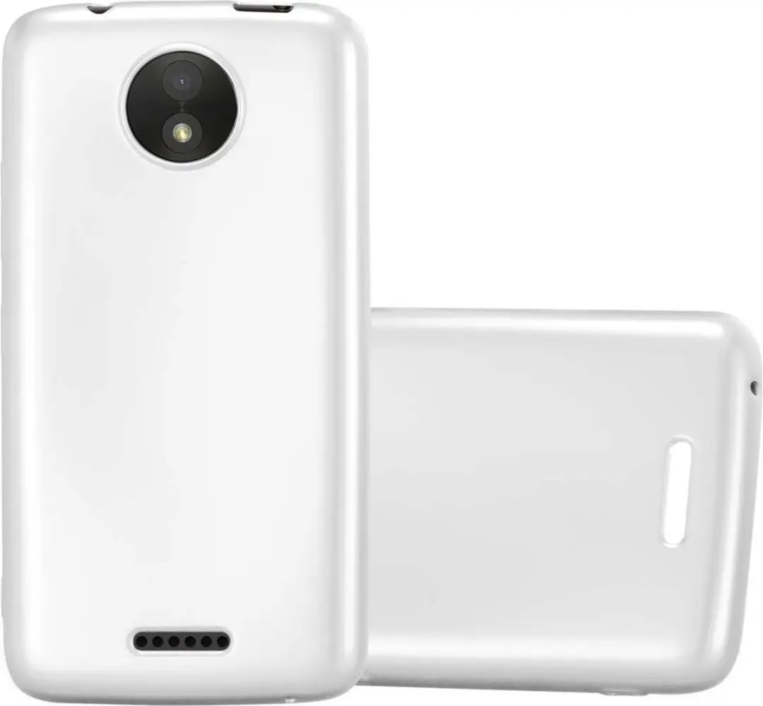 Cadorabo Hoesje geschikt voor Motorola MOTO C in METALLIC ZILVER
