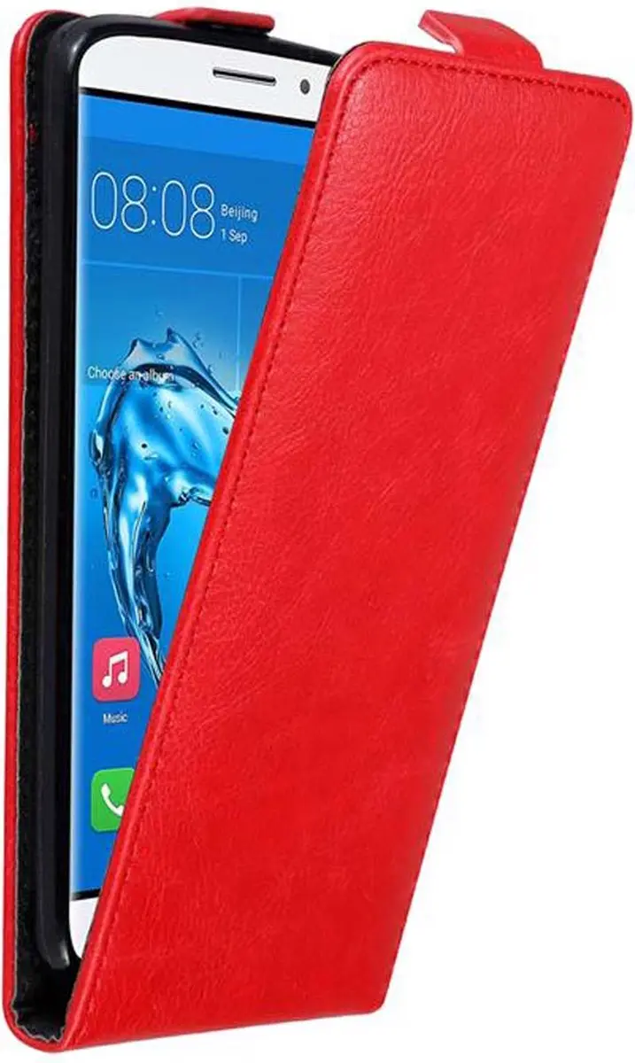 Cadorabo Hoesje geschikt voor Huawei NOVA PLUS in APPEL ROOD